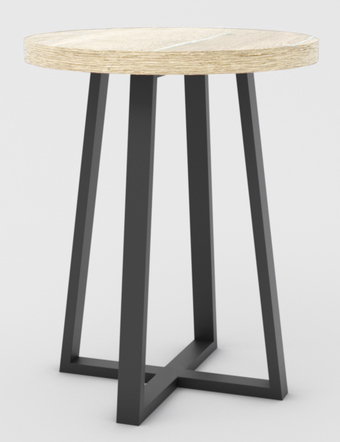 Журнальный столик Hype Mebel Челси 40x40 (черный/древесина белая)
