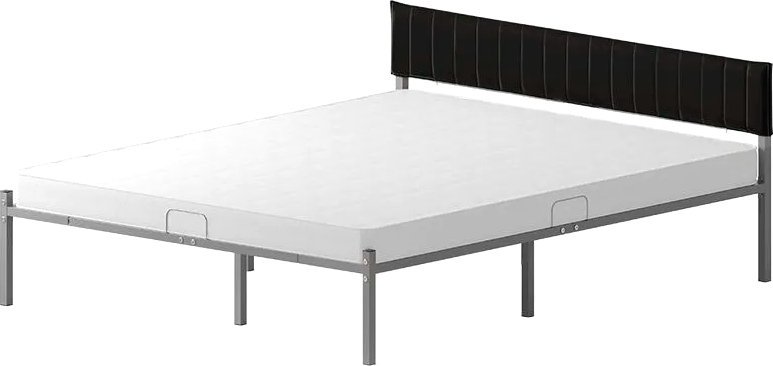 Кровать Домаклево Лофт Компакт 160x200 (серый/черный велюровый чехол)