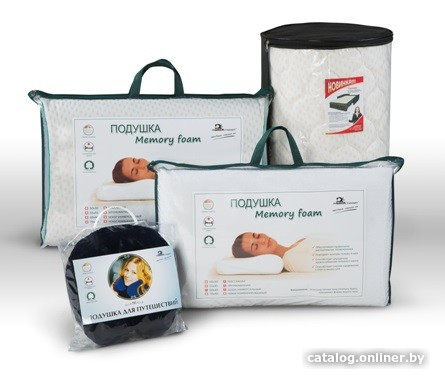 Ортопедическая подушка ИвШвейСтандарт Memory foam массажная 60x40x12 (полиэстер)