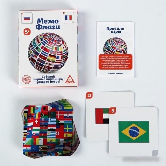 Настольная игра Лас Играс Мемо Флаги 4224396