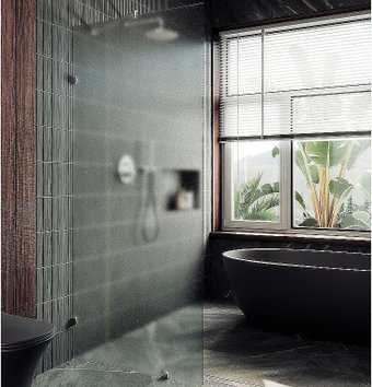 Душевая стенка MaybahGlass 99x195 MGD-270-4 (сатин стекло/хром глянцевый)