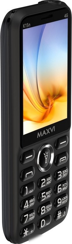 Кнопочный телефон Maxvi K15n 4G (черный)