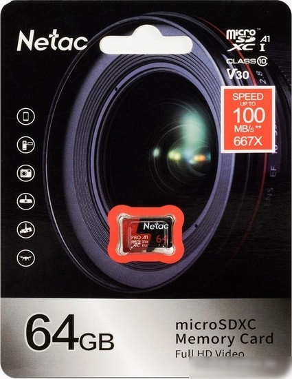 Карта памяти Netac P500 Extreme Pro 64GB NT02P500PRO-064G-S