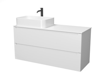 ЗОВ Тумба под умывальник Дион 120 D120LWP0M9003MKV5-KP13W (белый матовый)