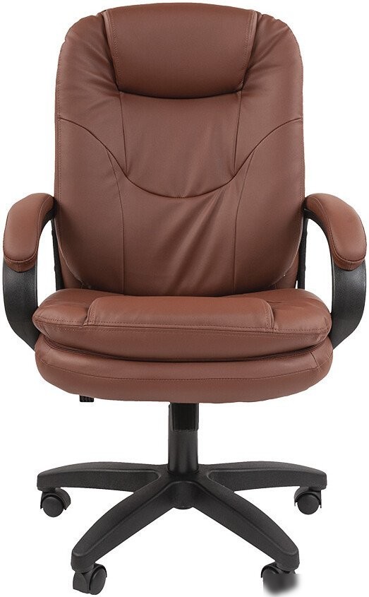 Офисное кресло CHAIRMAN 668LT N (черный пластик/экопремиум коричневый)