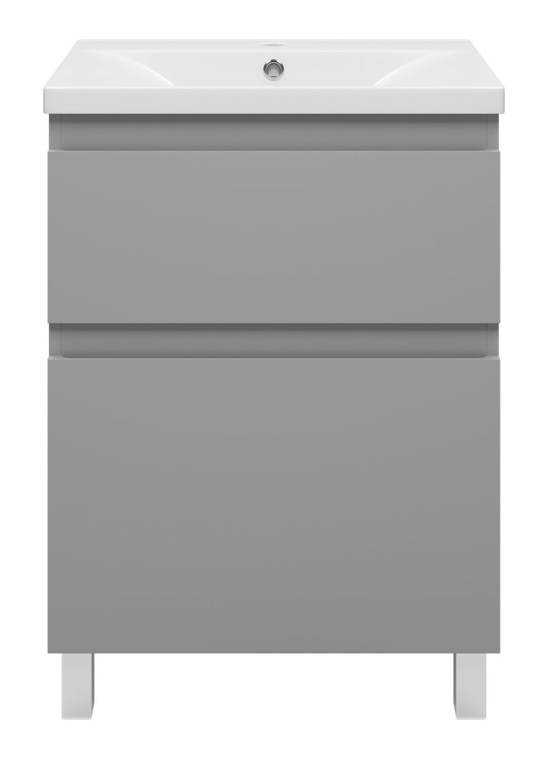 Misty Тумба с умывальником Лаки 60 П-Лак-01060-5012Я+RCW-140360WH