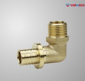 Фитинг Varmega Угол с наружной резьбой Slide-fit 20x1/2", аксиальный VM51413