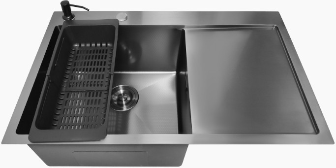 Кухонная мойка Stellar Decor S7850NB-L-D (нано черный)