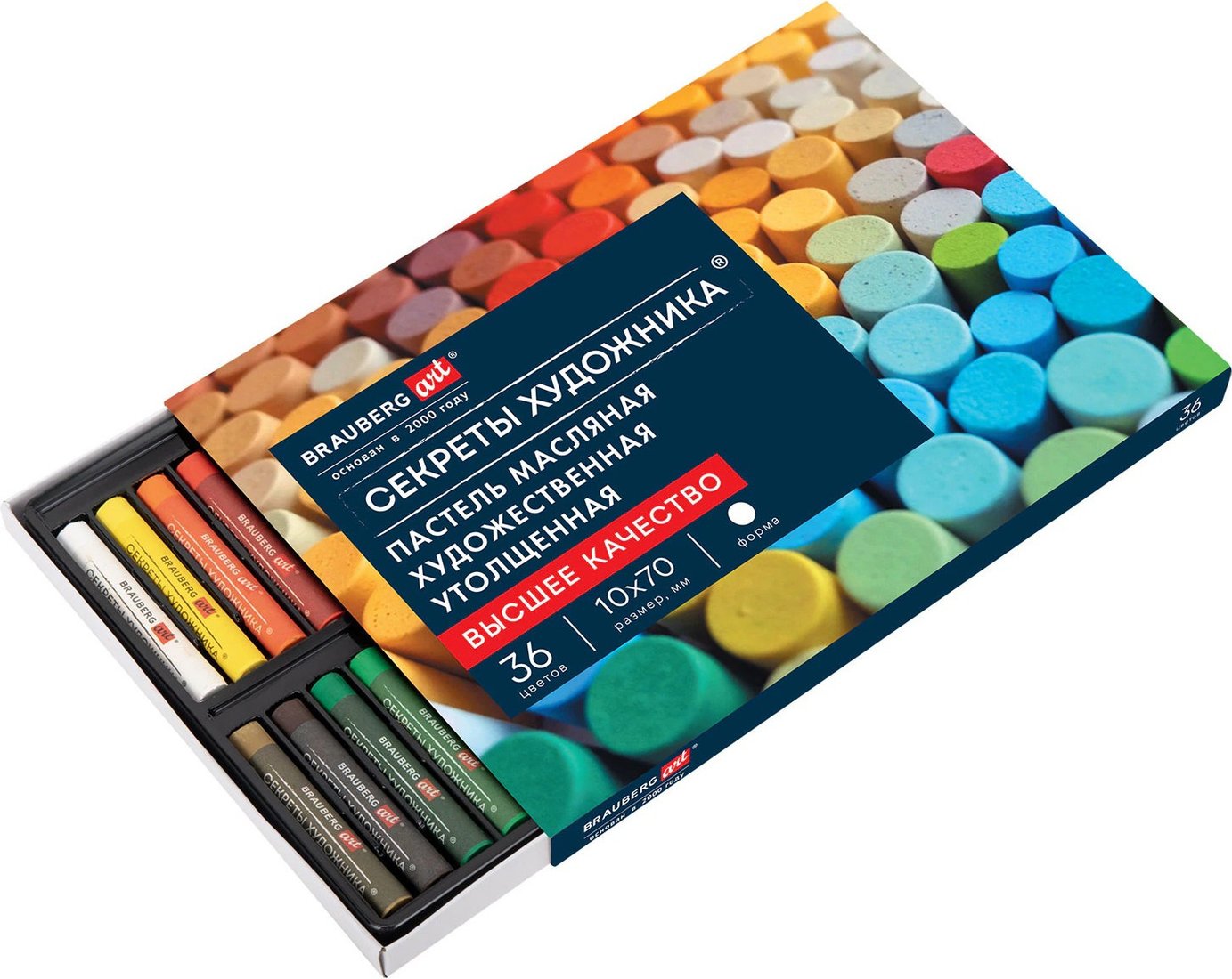 Пастель масляная BRAUBERG Art. Секреты художника 182101 (36 цв)