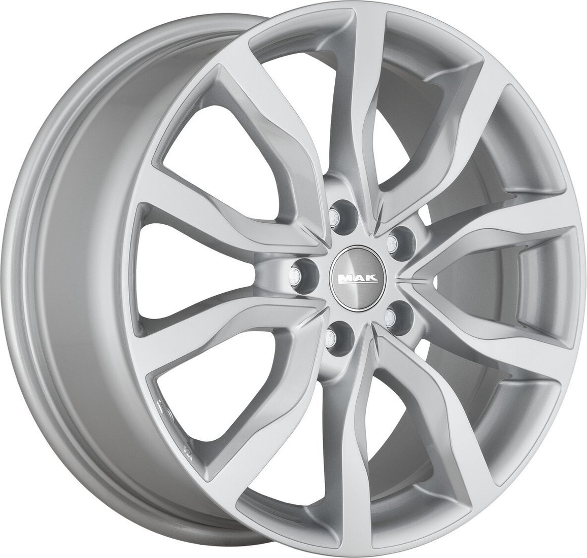 Литые диски MAK Highlands 19x8" 5x108мм DIA 63.4мм ET 45мм Silver