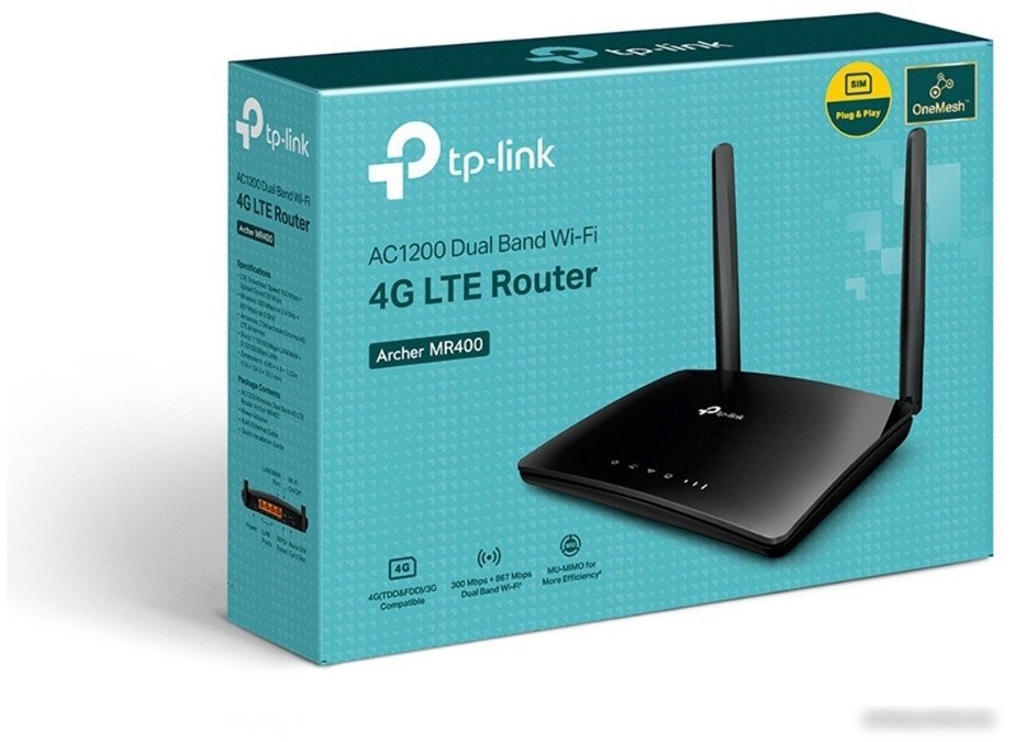 4G Wi-Fi роутер TP-Link Archer MR400 V4.20