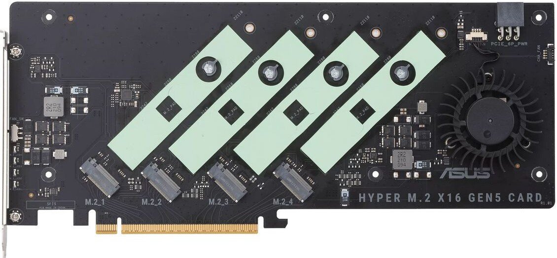 Адаптер для подключения M.2 накопителей ASUS Hyper M.2 x16 Gen5