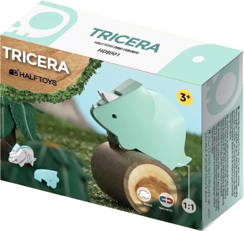 Магнитный конструктор Halftoys Dino Трицера HDS001