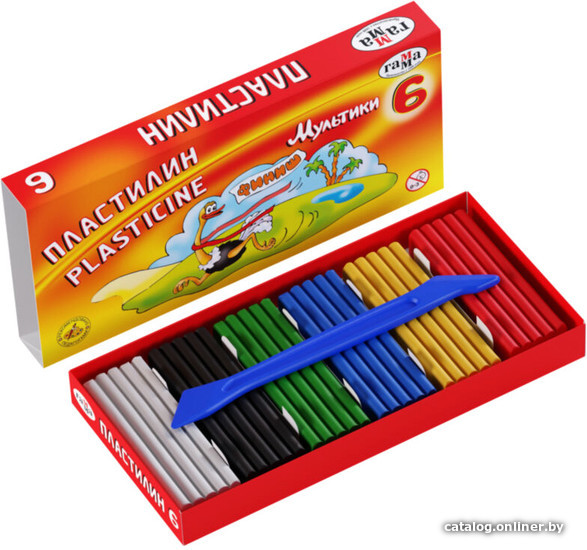 Пластилин Гамма Мультики 280015 (6 цв)