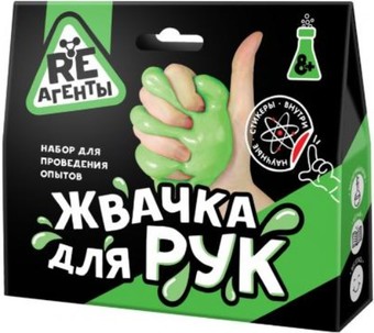 Набор для создания слайма Re-Агенты Жвачка для рук EX016T (зеленый)