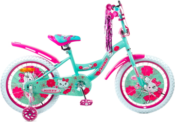 Детский велосипед Favorit Kitty 18 KIT-18GN (розовый/бирюзовый)