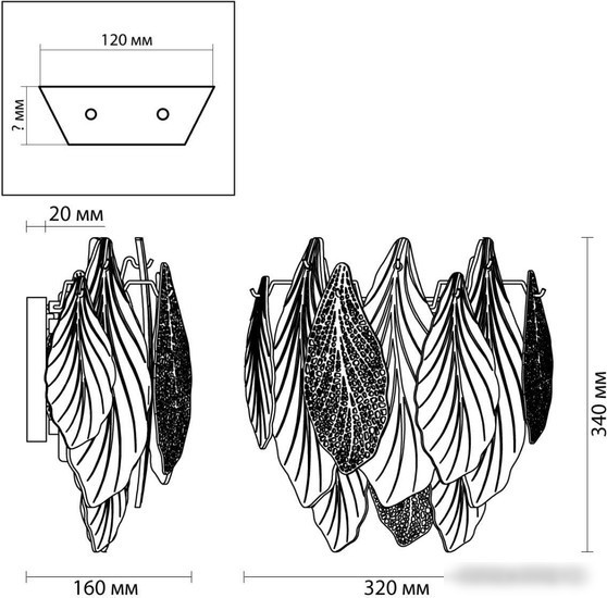 Бра Odeon Light Lace 5052/3W