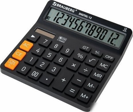 Калькулятор BRAUBERG Digital-12 272968 (черный)
