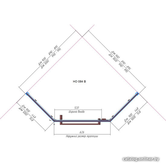 Душевой уголок RGW HO-084 350608400-21 100x100 (хром/матовое-сатинат стекло)