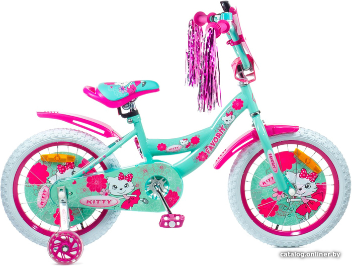 Детский велосипед Favorit Kitty 16 KIT-16GN (розовый/бирюзовый) Детский велосипед Favorit Kitty 16 KIT-16GN (розовый/бирюзовый)