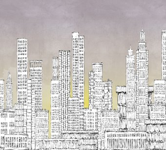 Фотообои Vimala Рисованный город 270x300