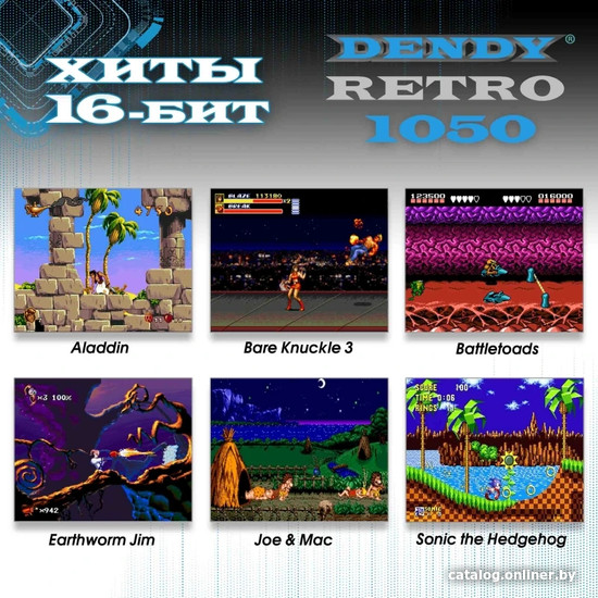 Игровая приставка Dendy Retro (1050 игр)
