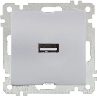 Розетка USB Mutlusan Daria 2100 448 0182 (серебристый)