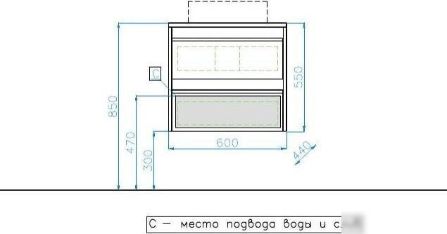 Style Line Тумба под умывальник Монако 60 (подвесная, белый)