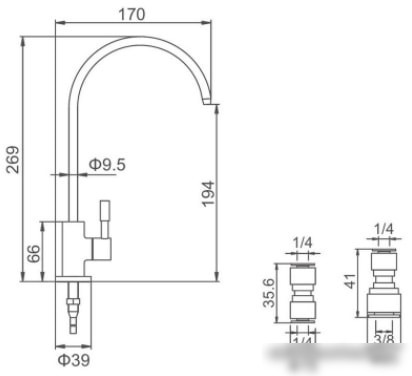 Кран Ledeme LH508