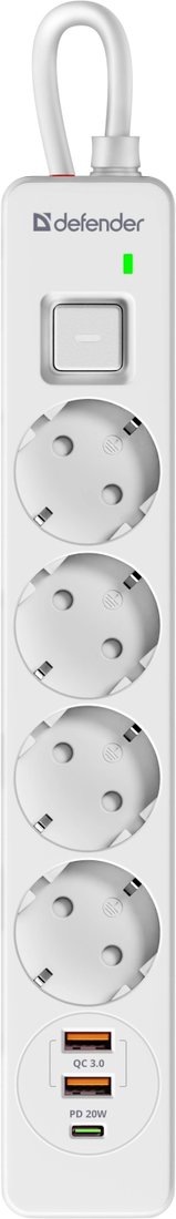Сетевой фильтр Defender DFS 141 (1.5 м)