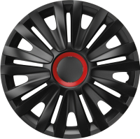 Набор колпаков на диски Versaco Royal R15 RR 15" 15ROYALRRB (4 шт, черный/красный)