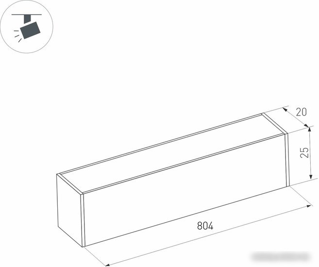 Трековый светильник Arlight MAG-FLAT-25-L800-24W Day4000 034212