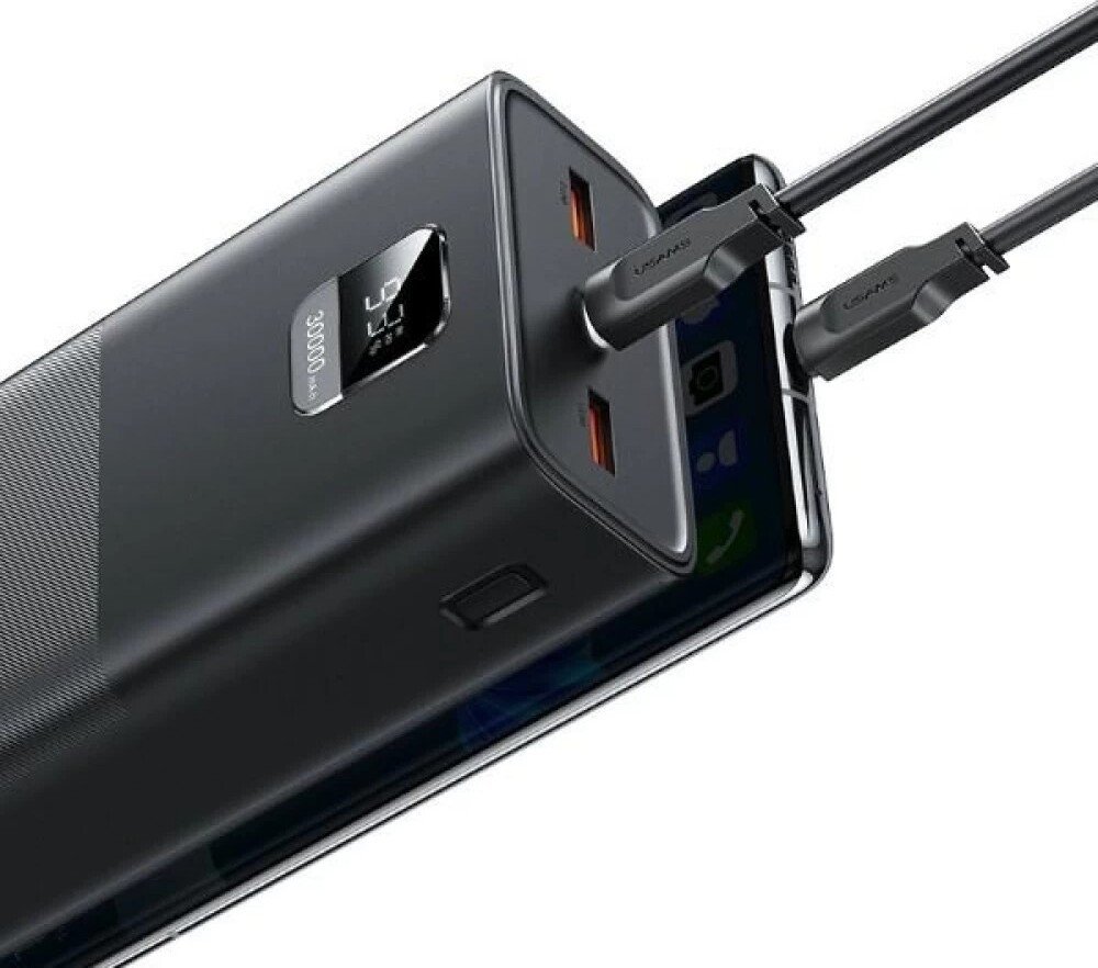 Внешний аккумулятор Usams CD185 PB68 30000mAh (черный)
