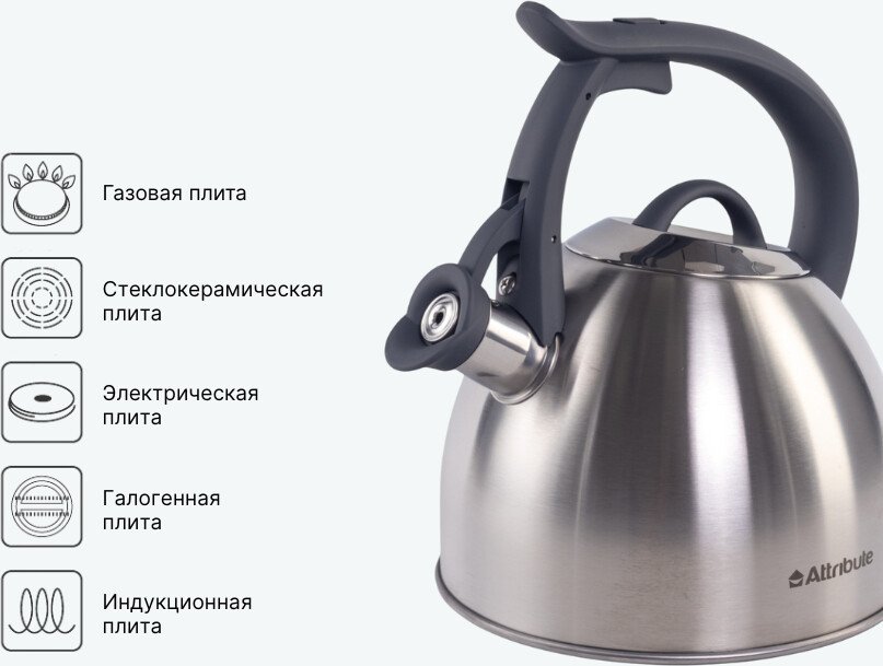 Чайник со свистком Attribute Artisan AKA025