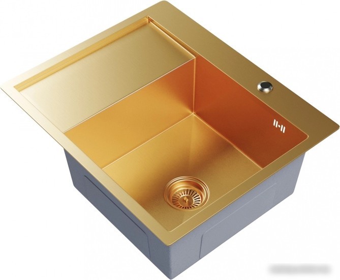 Кухонная мойка Mixline Pro 552927 (золото, с сифоном)