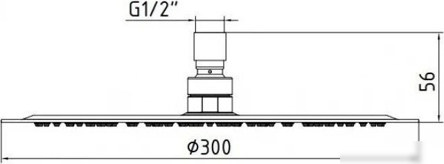 Верхний душ E.C.A. Slim 102145014EX