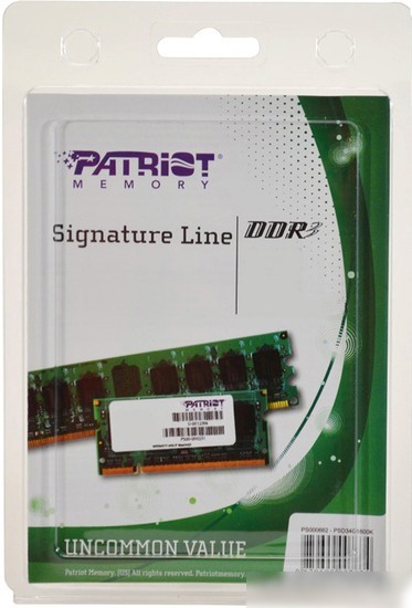 Оперативная память Patriot Signature Line 4GB DDR3 SO-DIMM PC3-12800 [PSD34G16002S]