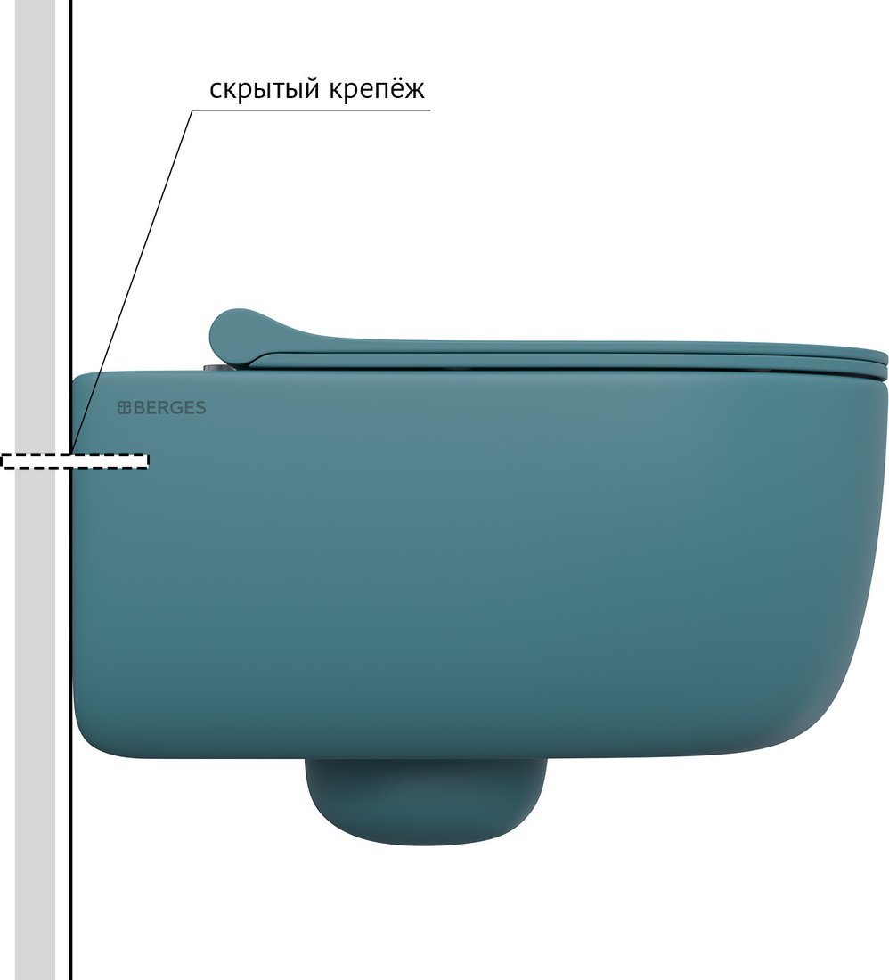 Унитаз подвесной Berges Wasserhaus Ego XL Rimless 082040