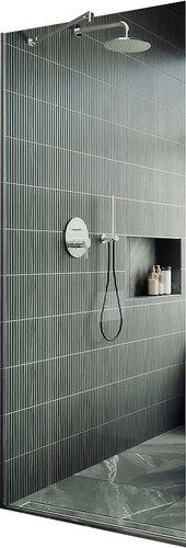 Душевая стенка MaybahGlass 195x89 MGD-689-5у (прозрачное стекло/хром матовый)
