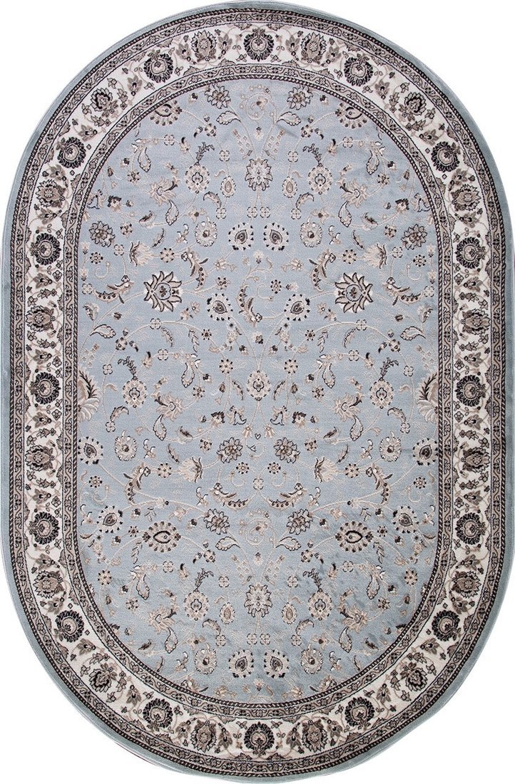 Ковер для жилой комнаты Merinos Valencia Deluxe d251-OVAL-L.BLUE-BROWN (2x4)