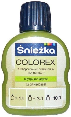 Колеровочная краска Sniezka Colorex 0.1 л (№72, оливковый)