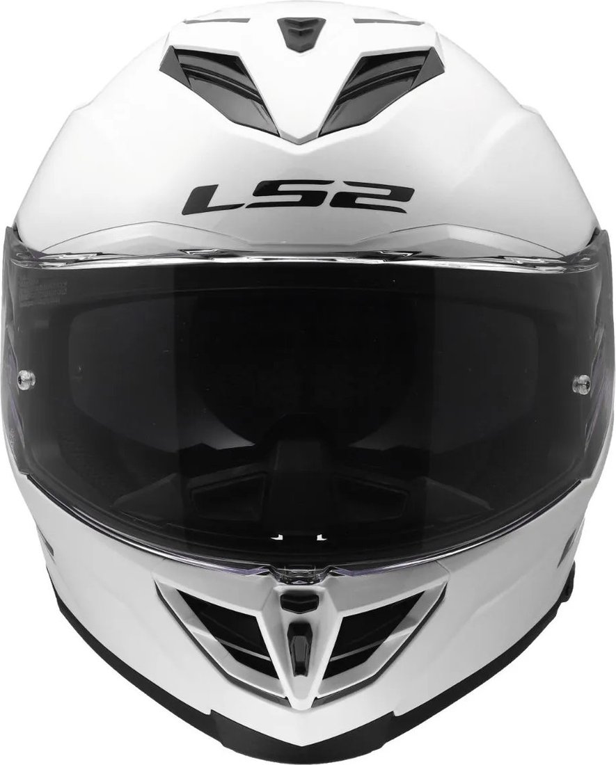 Мотошлем LS2 FF818 Storm III Solid (2XL, белый глянец)