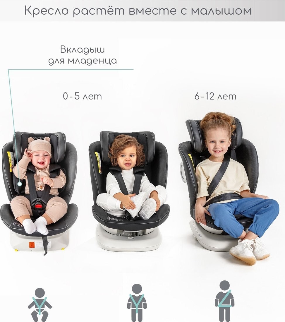 Детское автокресло Amarobaby Champion Isofix AMARO-2008CH-Gr (графит)