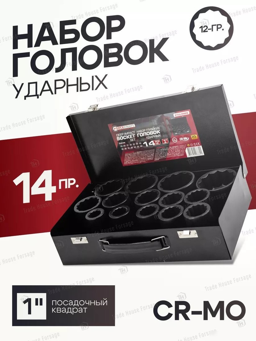 Набор головок слесарных ForceKraft FK-8152-9MPB (58400)