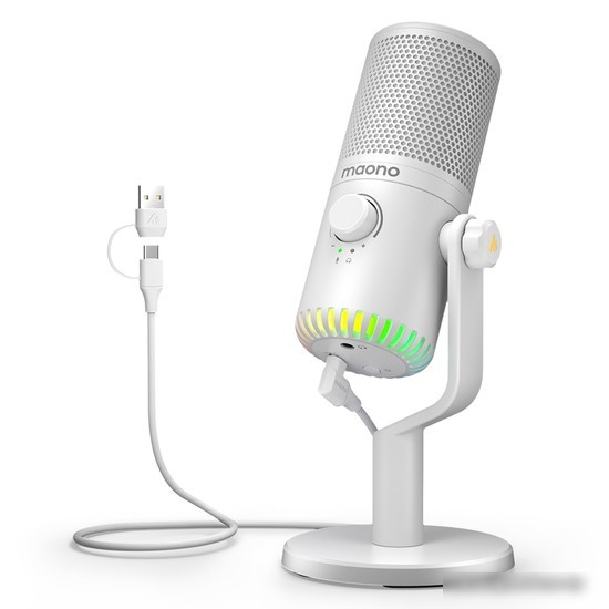 Проводной микрофон Maono DM30 (белый)