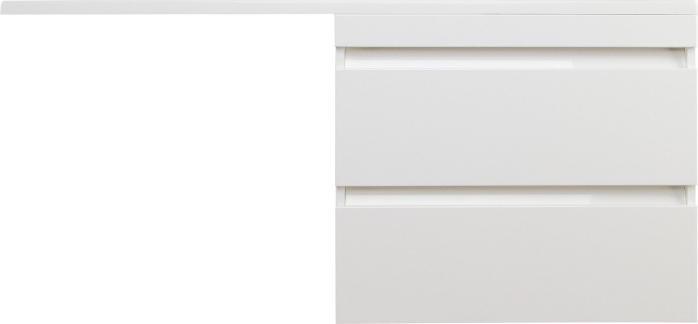 Symbolite Тумба с умывальником Даллас 150 Люкс Plus 2 ящика + Даллас 150x48.2 (подвесная, правый, эмаль белый)