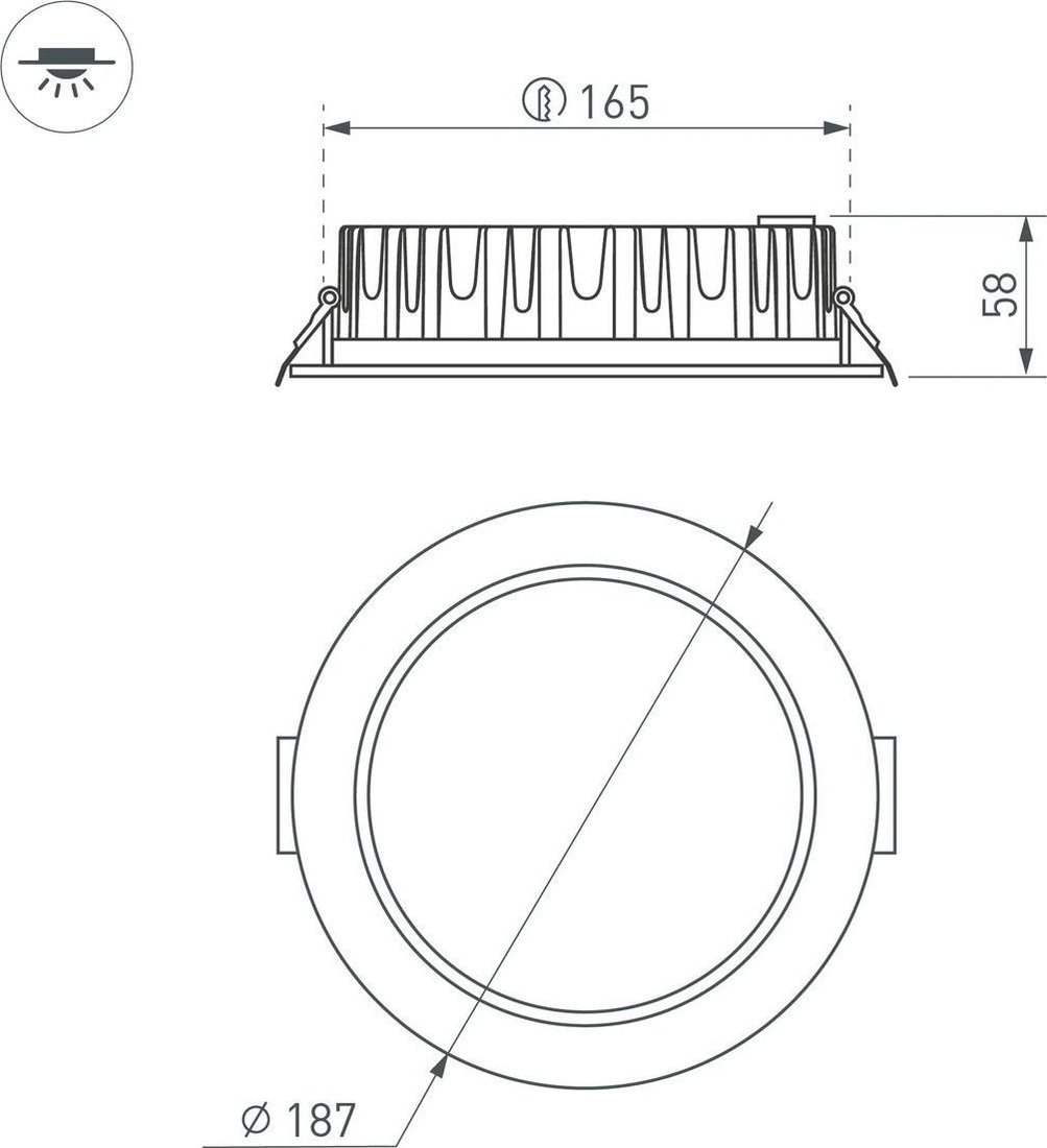 Светильник Arlight MS-Mist-Built-R187-21W Day4000 039063