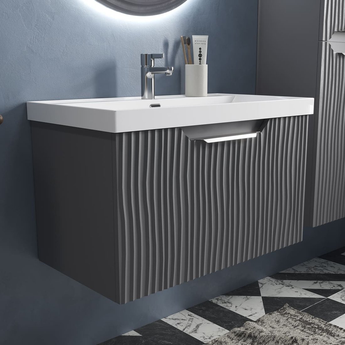 EQUIL Тумба под умывальник Mirage 80.1Y tpMIRAGE80.1Y-07 (подвесная)