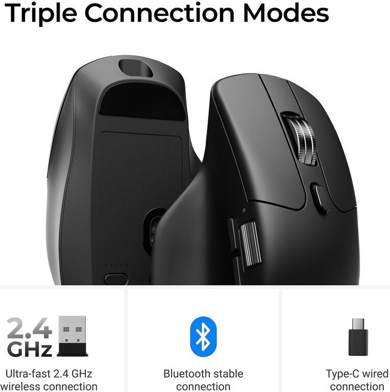 Мышь Keychron M6 Wireless 1K Pixart PAW3395 (черный)
