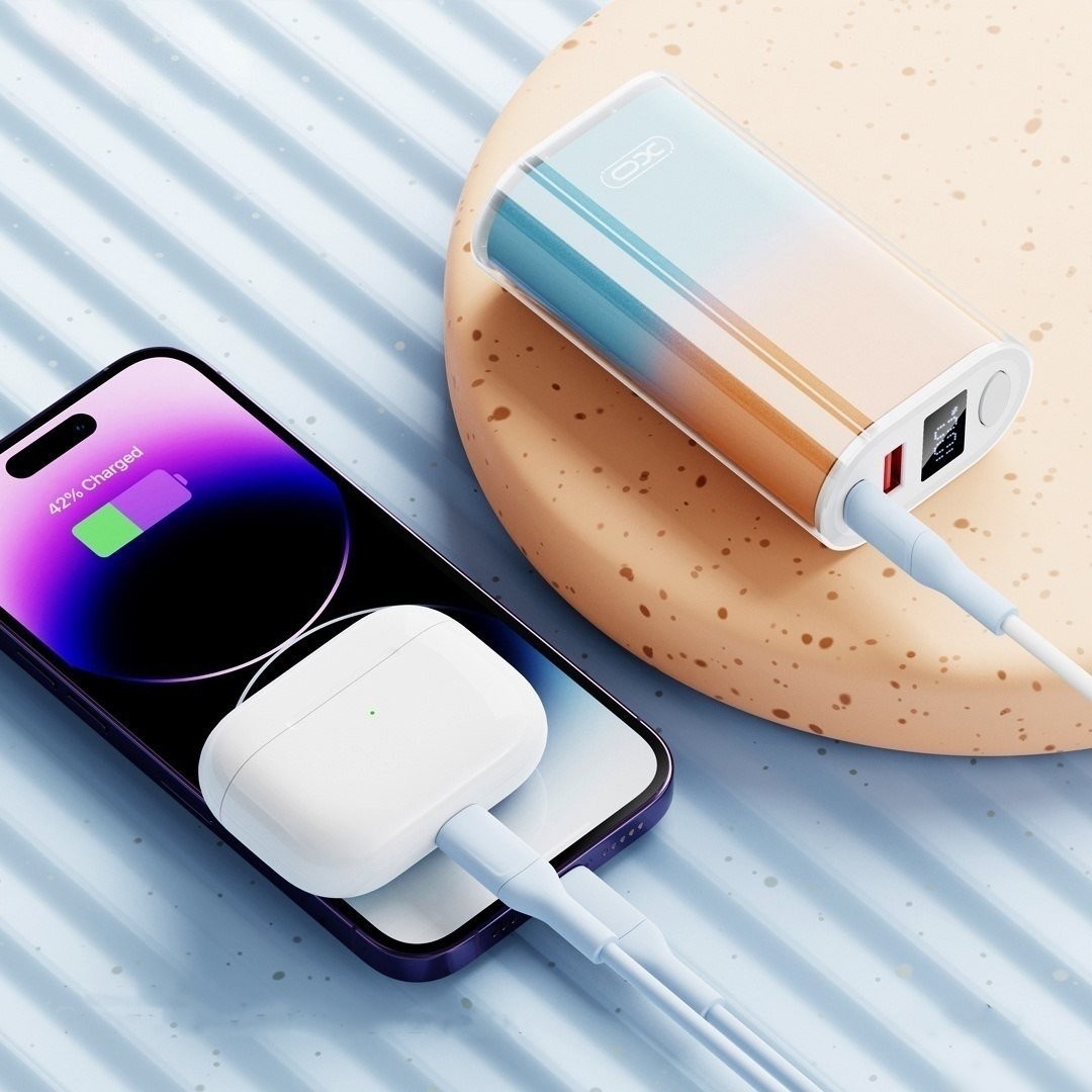 Внешний аккумулятор XO PR222 10000mAh (голубой/оранжевый)